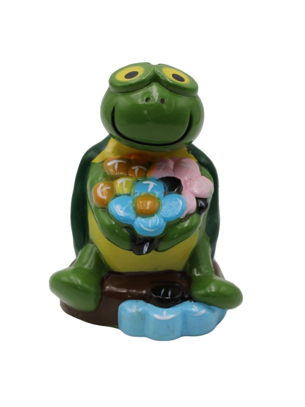 Freddy B Turtle Flower Bouquet Coin Piggy Bank Aviva Entertainment Inc 1975